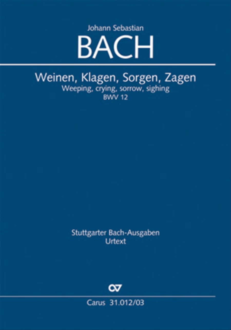 Weeping, crying, sorrow, sighing (Weinen, Klagen, Sorgen, Zagen) ATB scores gallery preview page 1