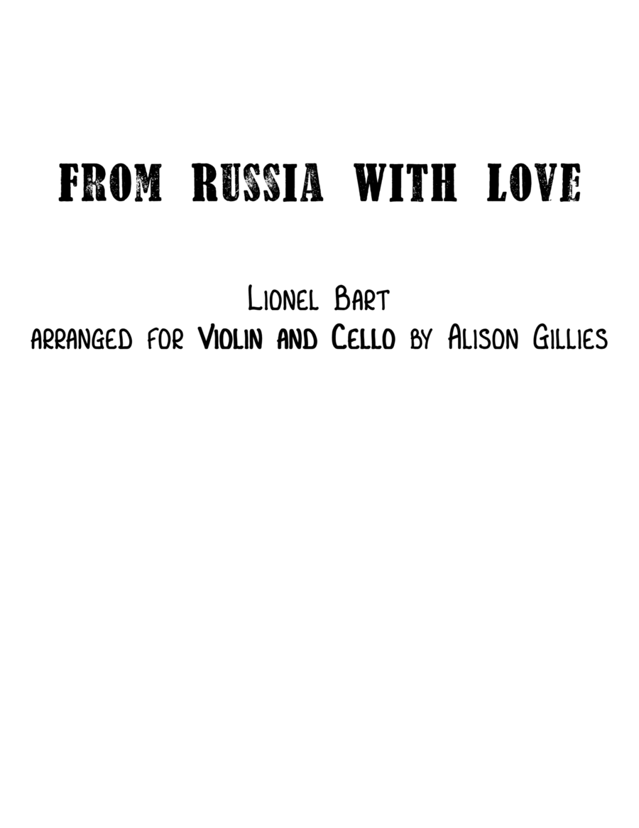 From Russia With Love String Duet scores gallery preview page 1