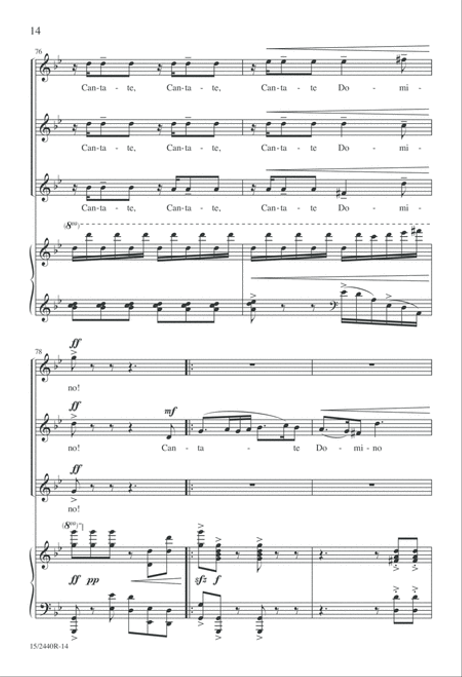 Cantate Domino SSA scores gallery preview page 14