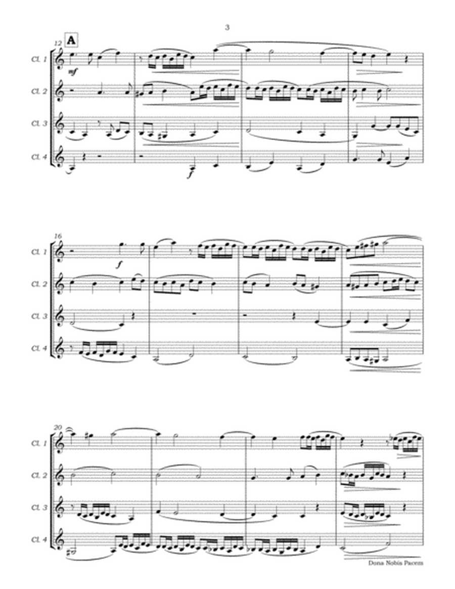 Dona Nobis Pacem A57 for Clarinet Quartet image number null