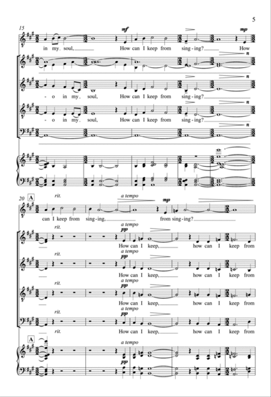 How Can I Keep from Singing? Divisi scores gallery preview page 4