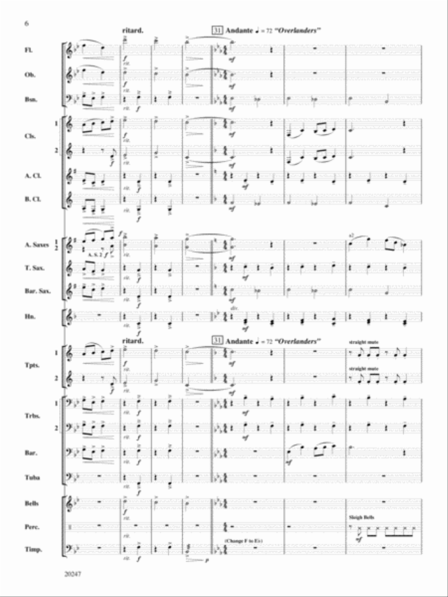Prairie Schooner: Score Concert Band scores gallery preview page 6