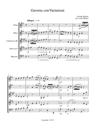 Handel's Gavotte with Variations
