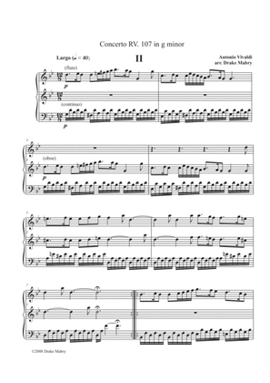 Vivaldi - Concerto in g RV. 107 - second movement