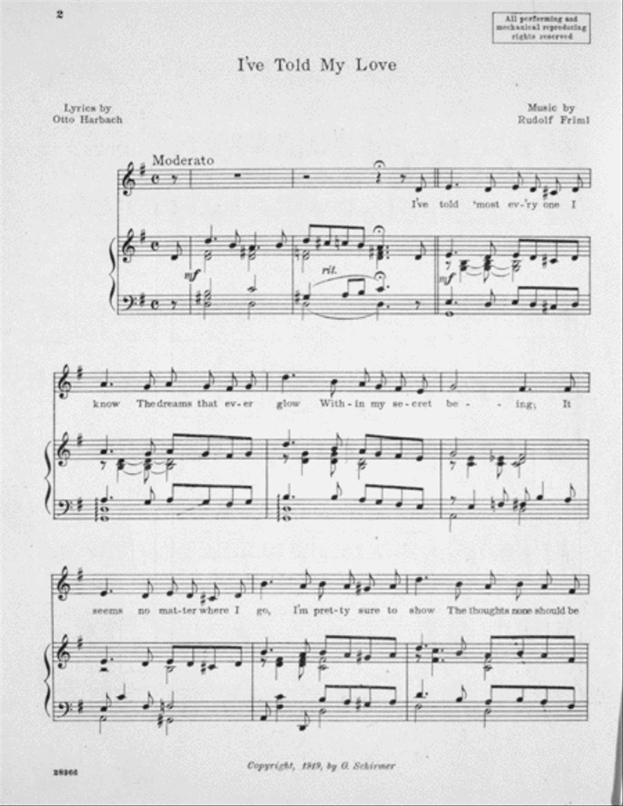 I've Told My Love Voice scores gallery preview page 2
