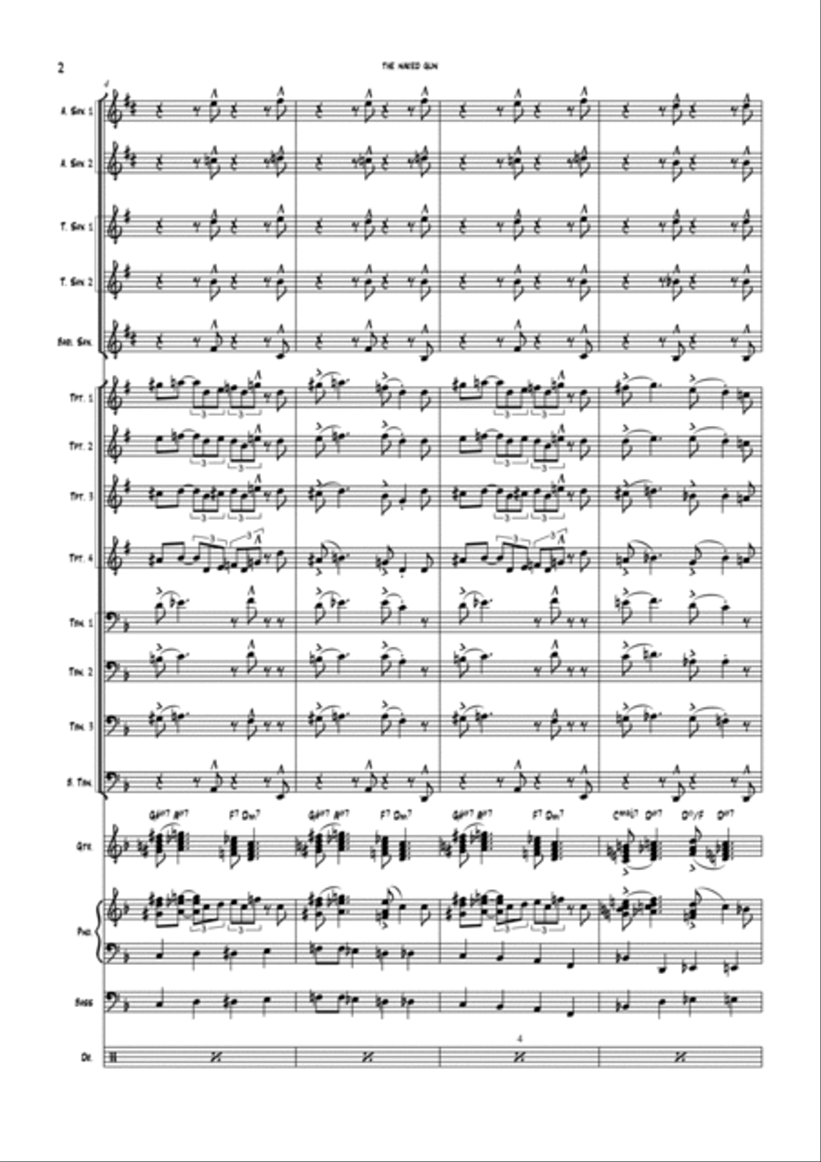 The Naked Gun From The Files Of Police Squad! Jazz Ensemble scores gallery preview page 2