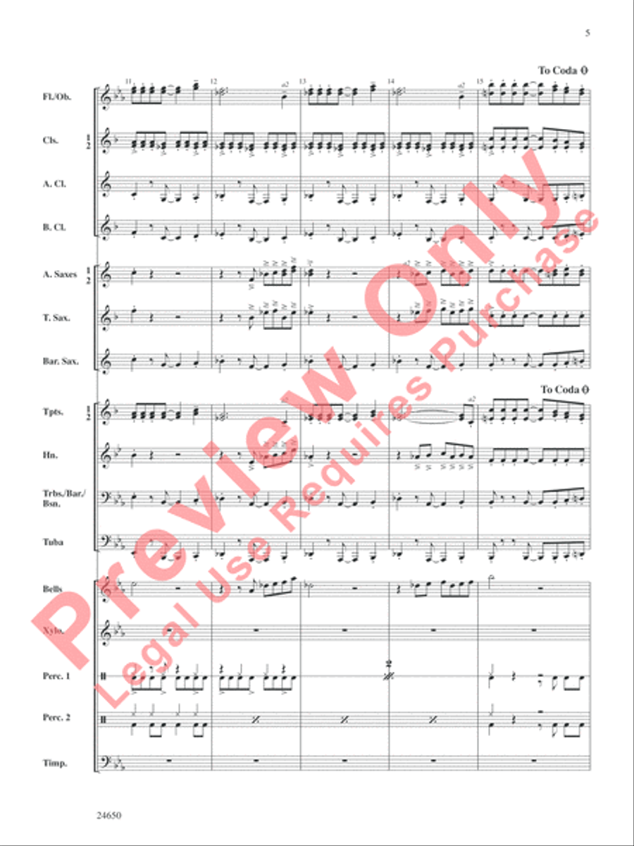 Salsa and Chips Salsa and Chips Concert Band scores gallery preview page 6