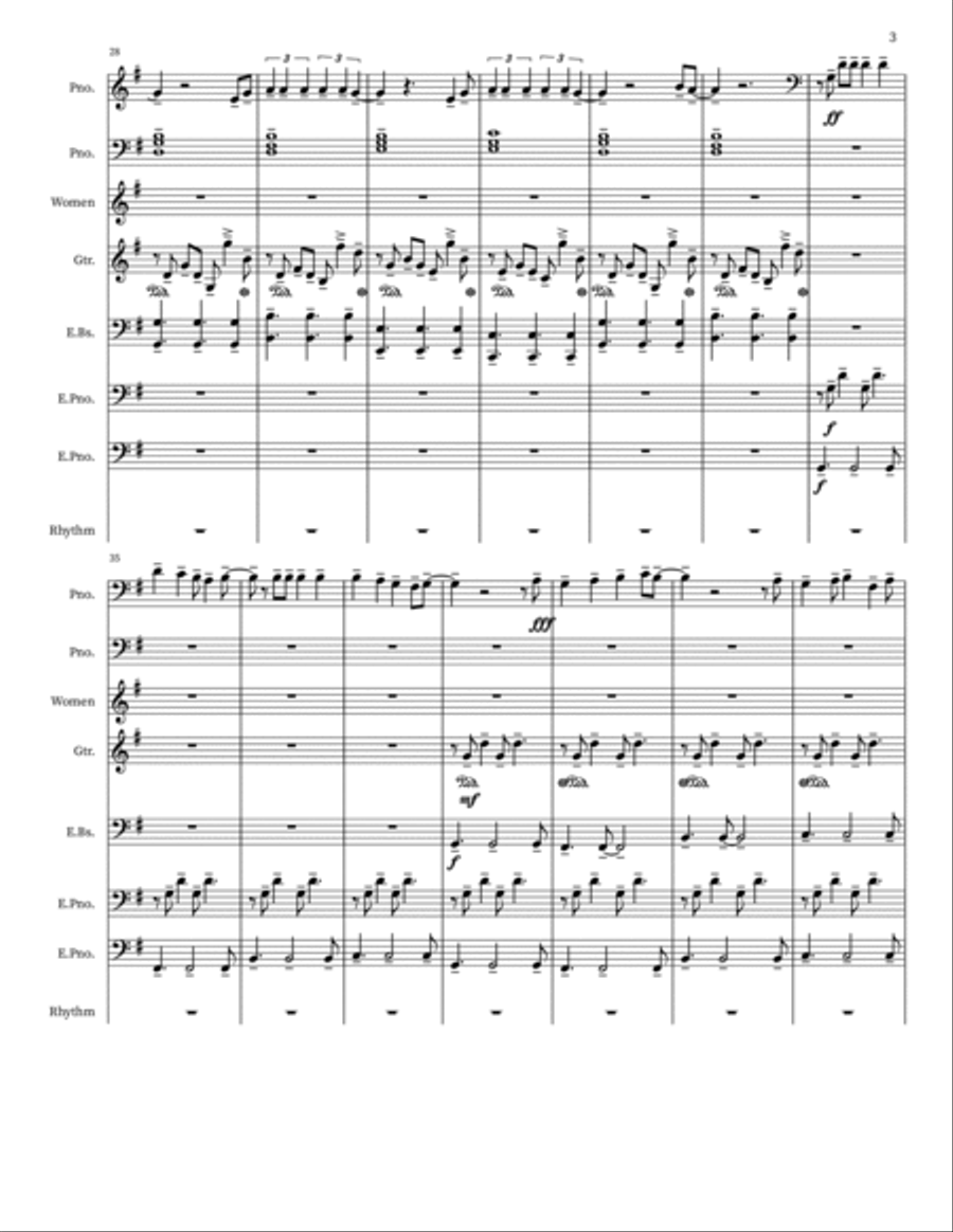 Empty Piano, Vocal, Guitar scores gallery preview page 3