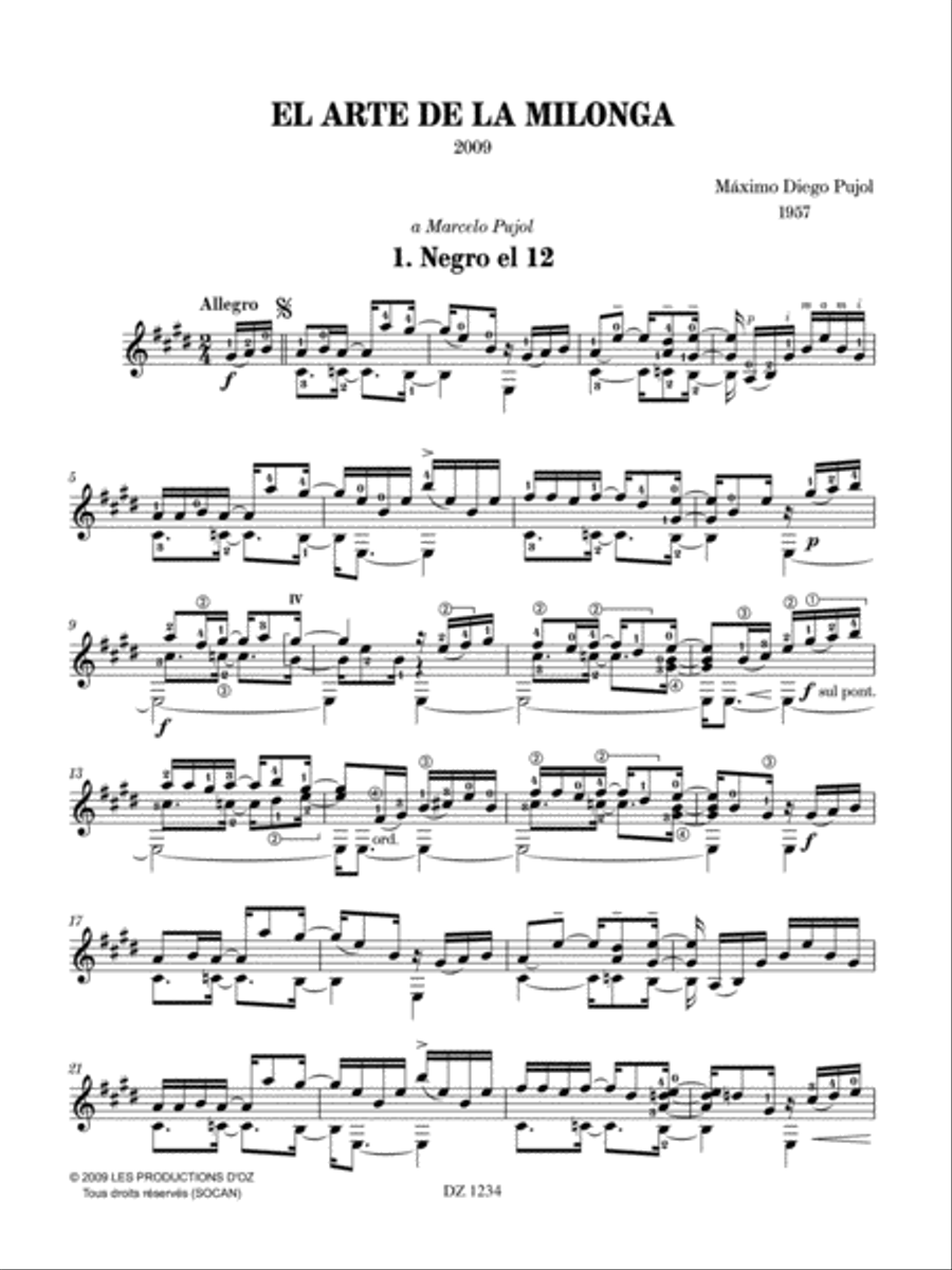 El arte de la milonga Classical Guitar scores gallery preview page 3