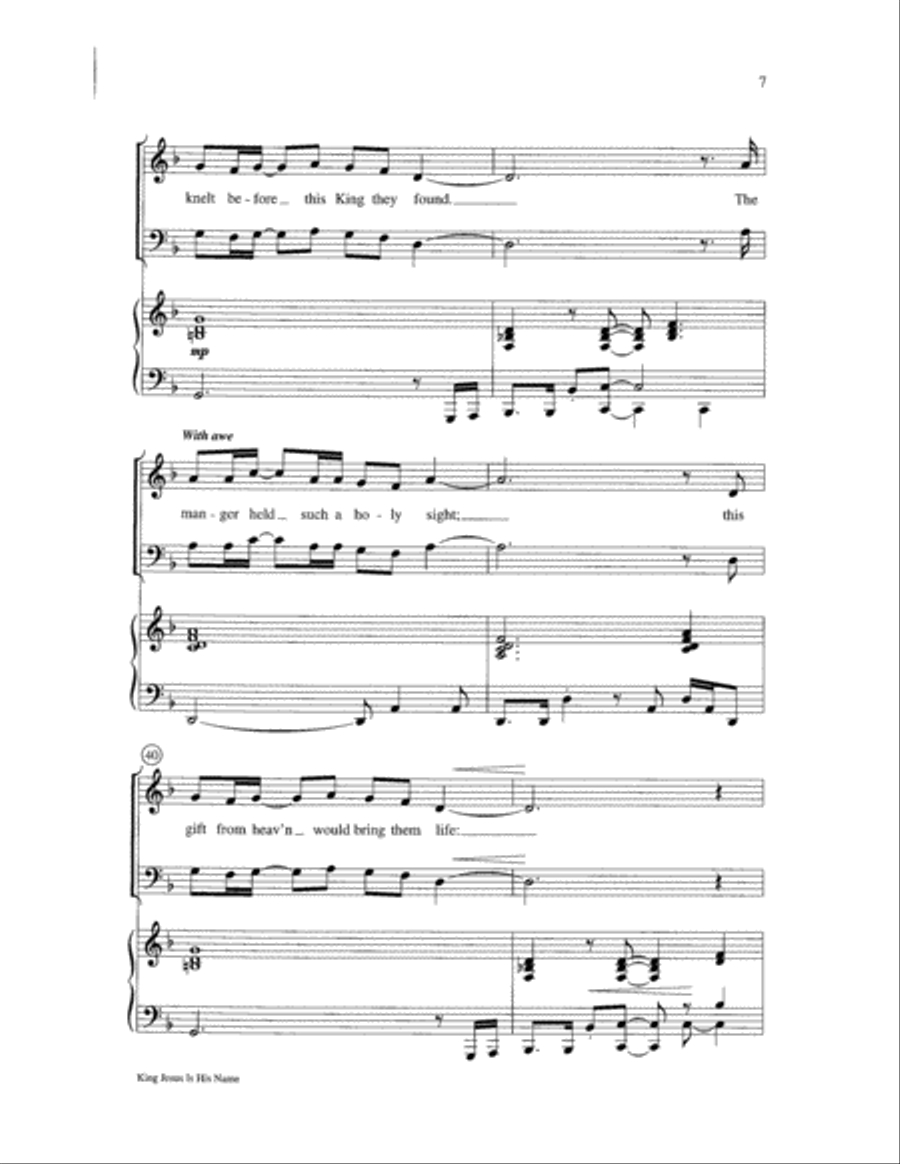 King Jesus Is His Name King Jesus Is His Name 3-Part scores gallery preview page 7