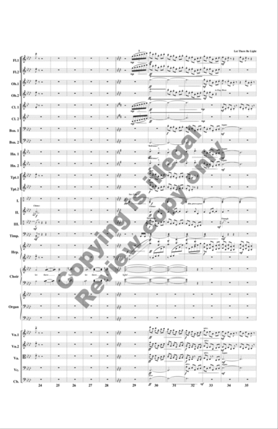 Let There Be Light! (Additional Orchestra Score) Choir scores gallery preview page 5