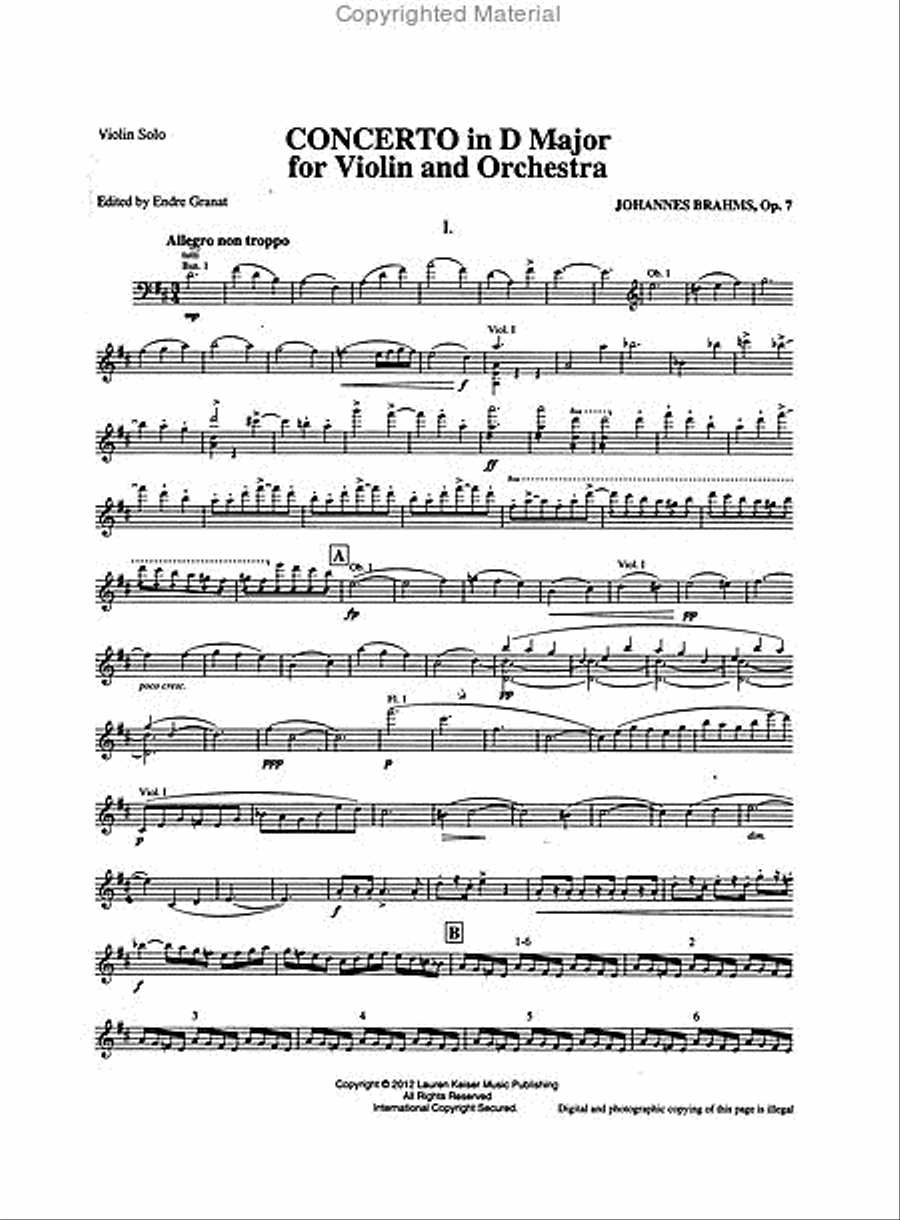 Violin Concerto in D Major Violin Solo scores gallery preview page 5
