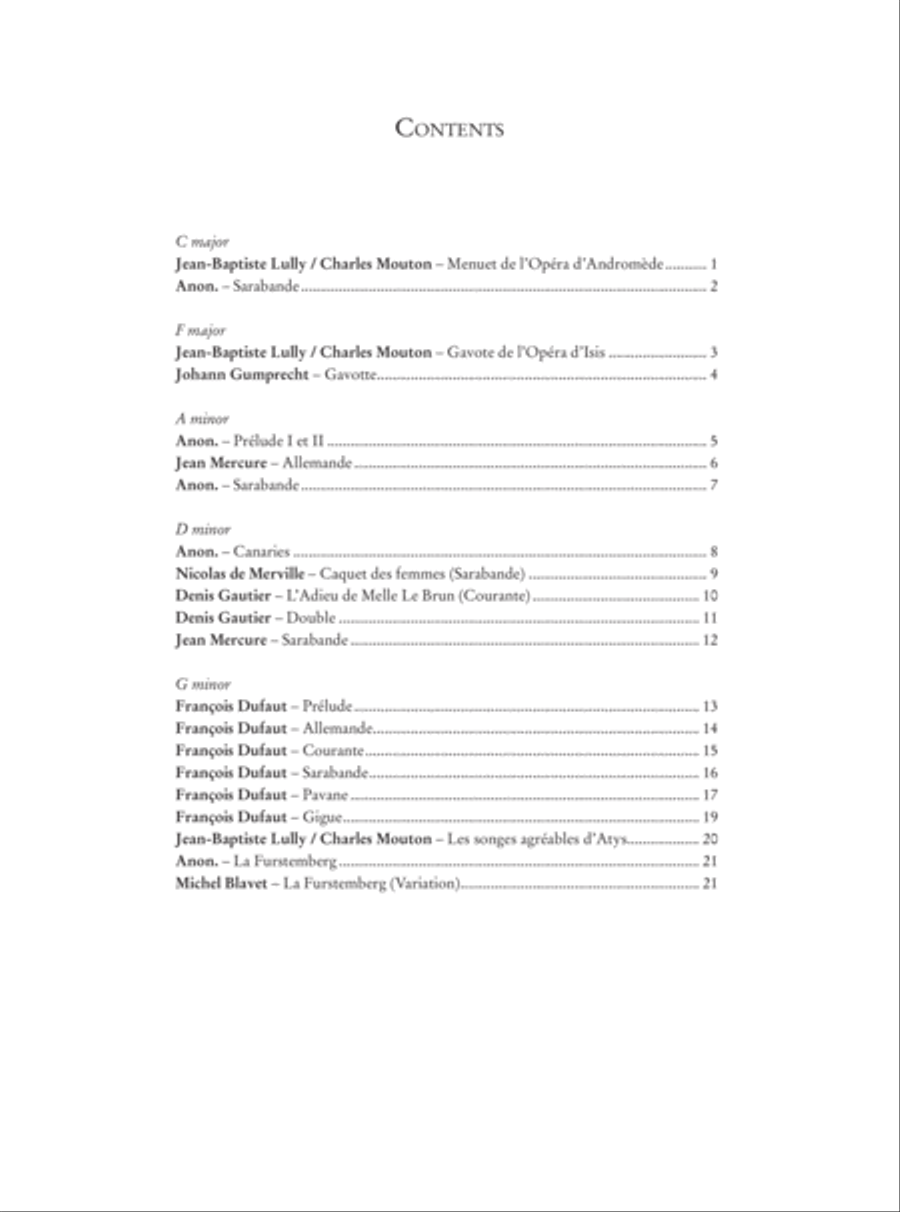 Anthology of 17th Century French Pieces for Baroque Lute - Vol. 2 Lute scores gallery preview page 2