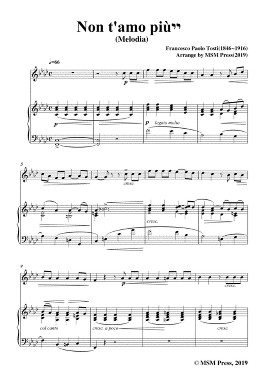 Tosti-Non t'amo più!, for Violin and Piano image number null