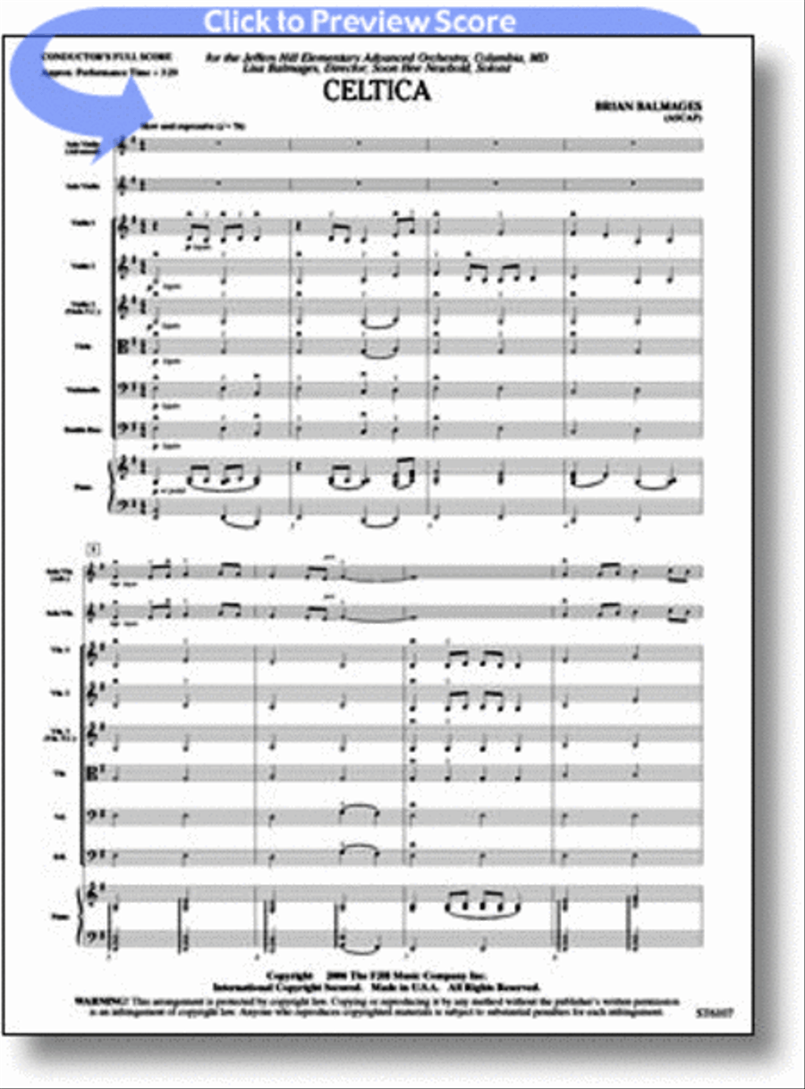 Celtica String Orchestra scores gallery preview page 1