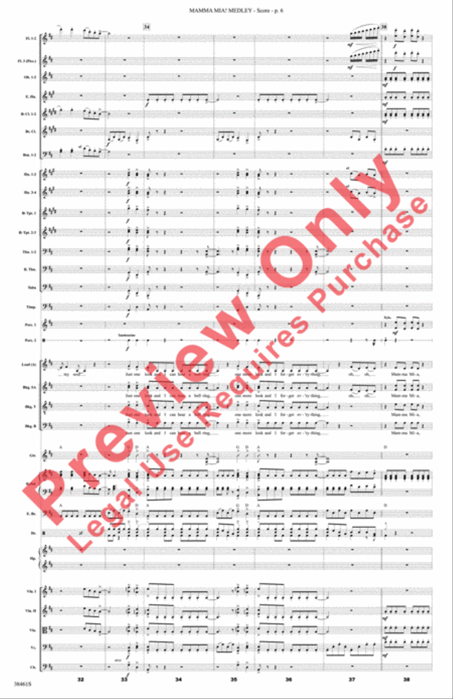 Mamma Mia! Medley Mamma Mia! Medley Full Orchestra scores gallery preview page 7