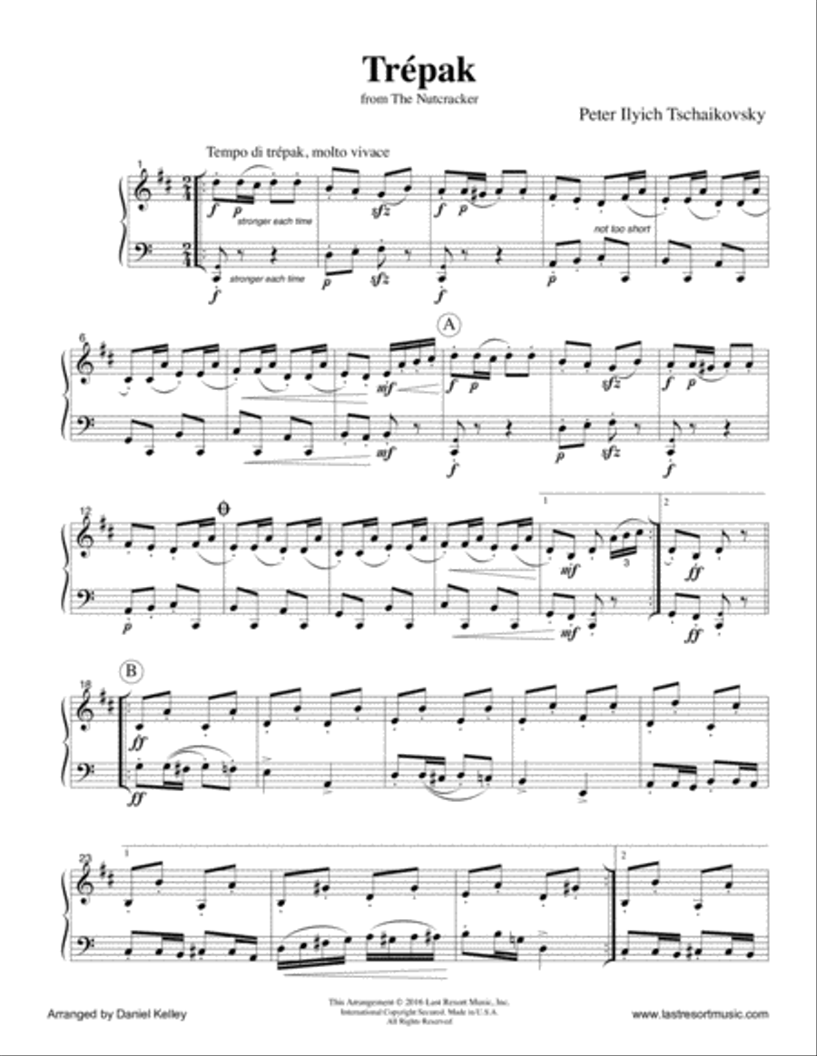 Dance of the Sugar Plum Fairy from The Nutcracker for Clarinet & Cello (or Bassoon) Duet - Music for Bassoon scores gallery preview page 2