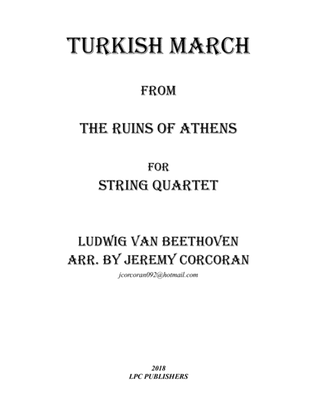 Turkish March from The Ruins of Athens for String Quartet