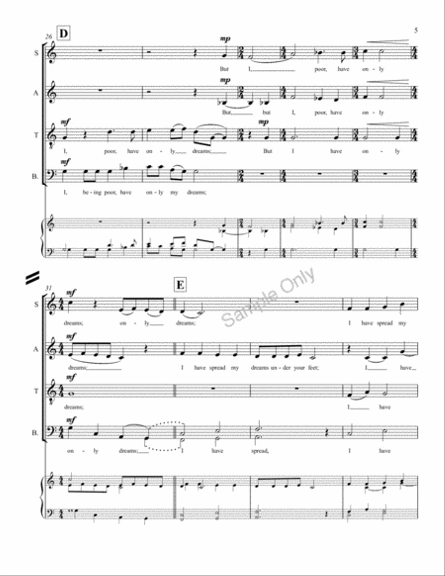 Tread Softly 4-Part scores gallery preview page 5