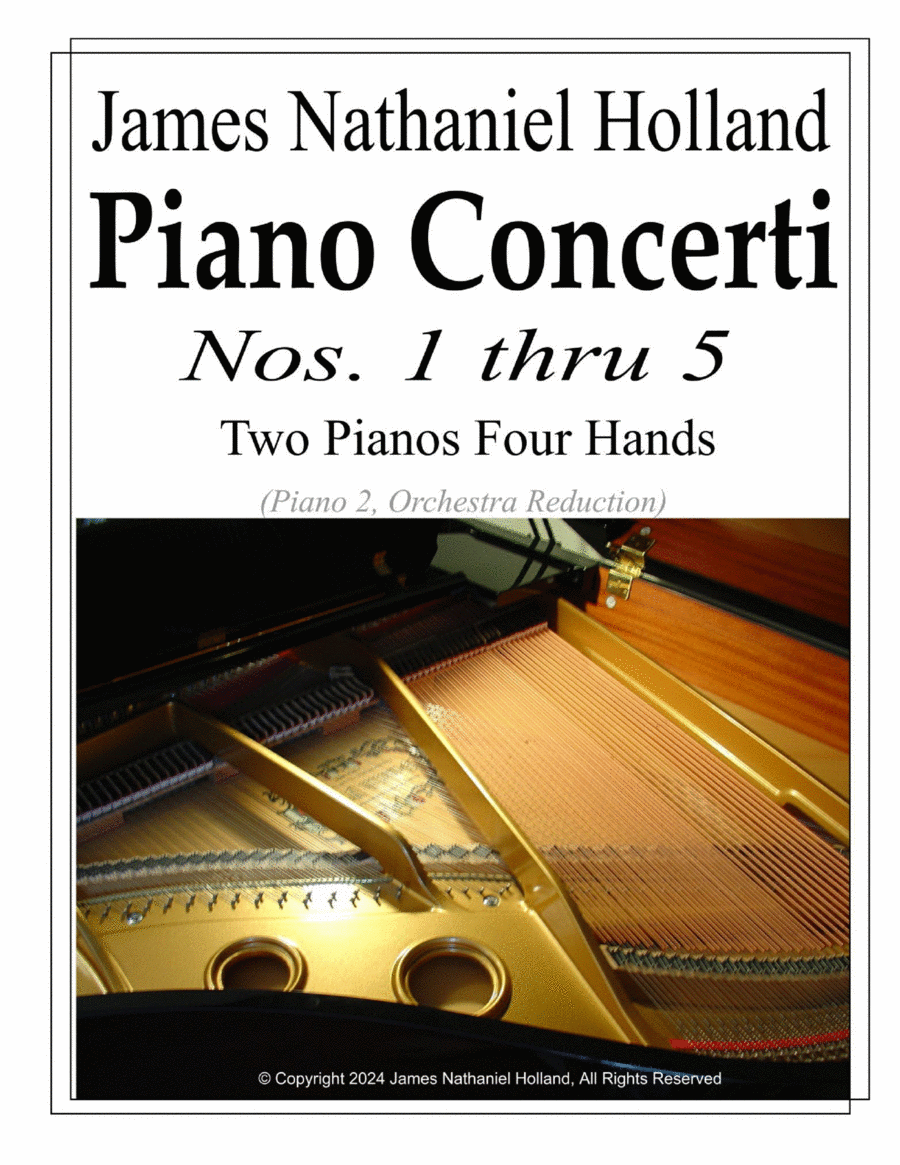 Piano Concerti Nos 1 thru 5, Two Pianos Four Hands 2 Pianos, 4-Hands scores gallery preview page 1