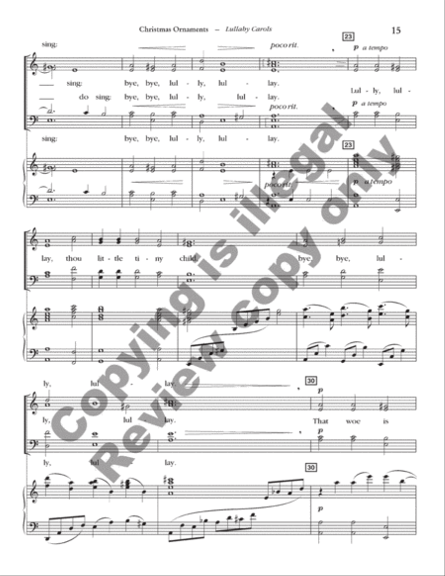 Christmas Ornaments 4-Part scores gallery preview page 8