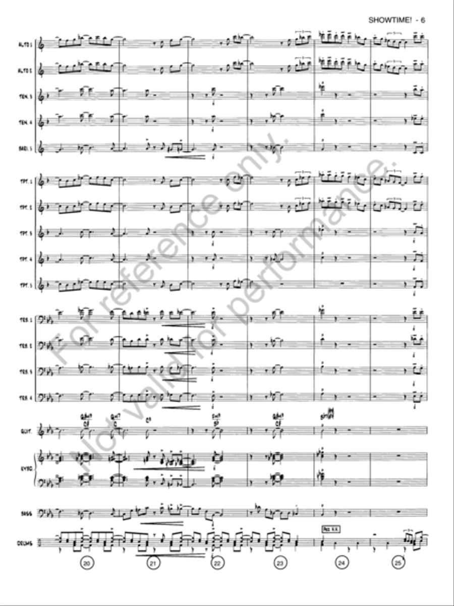 Showtime! Showtime! Jazz Ensemble scores gallery preview page 5