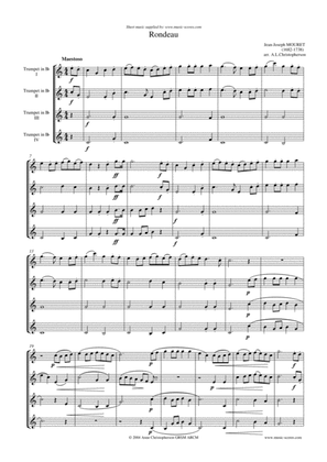Book cover for Rondeau - Bridal Fanfare - Trumpet Quartet
