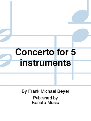 Book cover for Concerto for 5 instruments