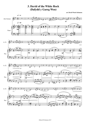 Folk Song Snapshots No 3 David of the White Rock for alto clarinet and piano
