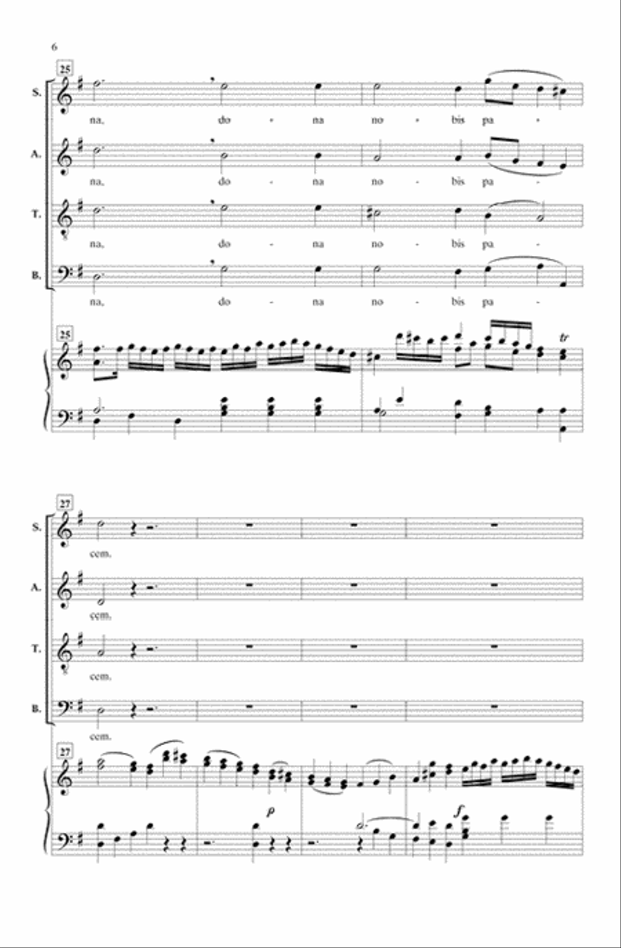 Dona Nobis Pacem - SATB Dona Nobis Pacem - SATB 4-Part scores gallery preview page 5