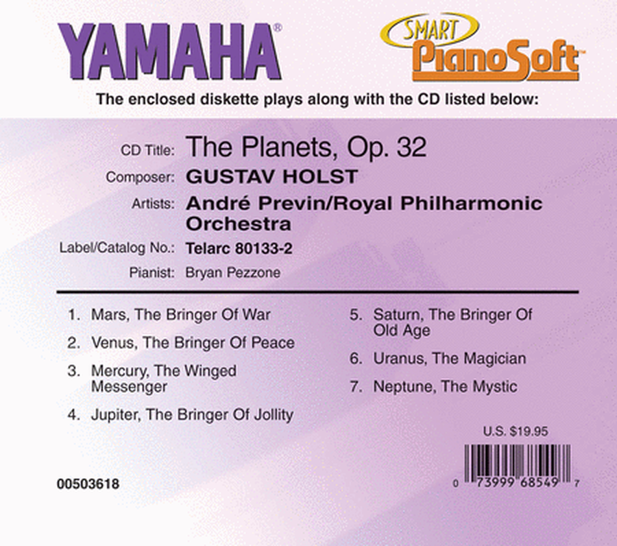 Gustav Holst - The Planets, Op. 32 - Piano Software