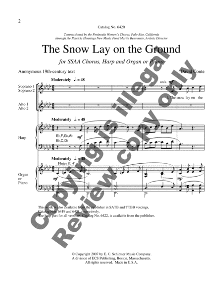The Snow Lay on the Ground SSAA scores gallery preview page 13