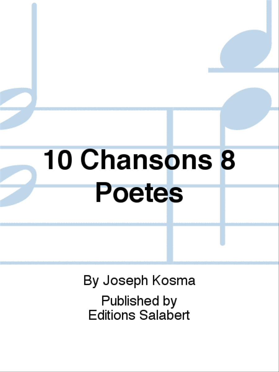 10 Chansons 8 Poetes Voice Solo scores gallery preview page 1
