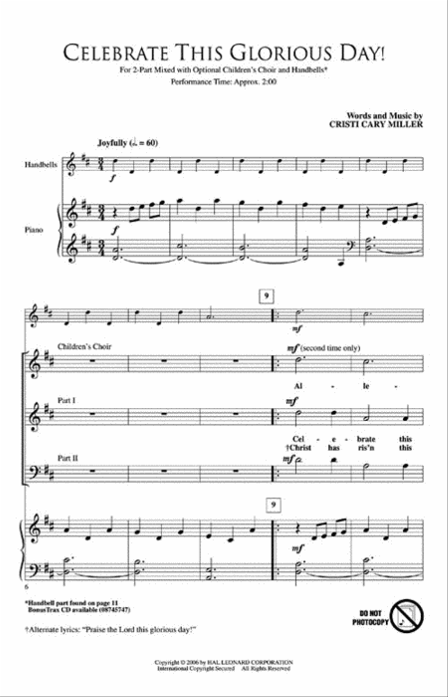 Celebrate This Glorious Day! 2-Part scores gallery preview page 2