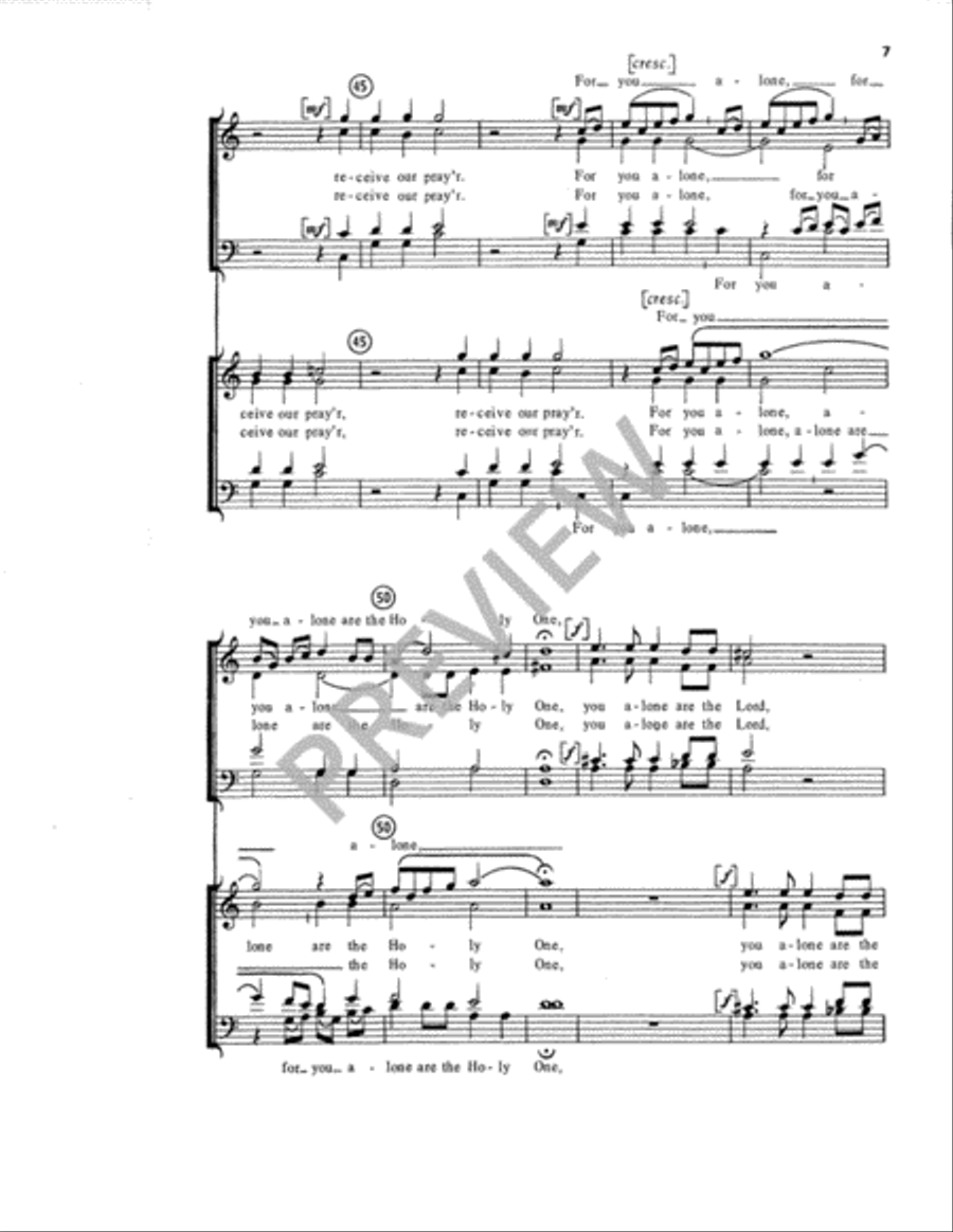 Gloria in Excelsis 4-Part scores gallery preview page 8