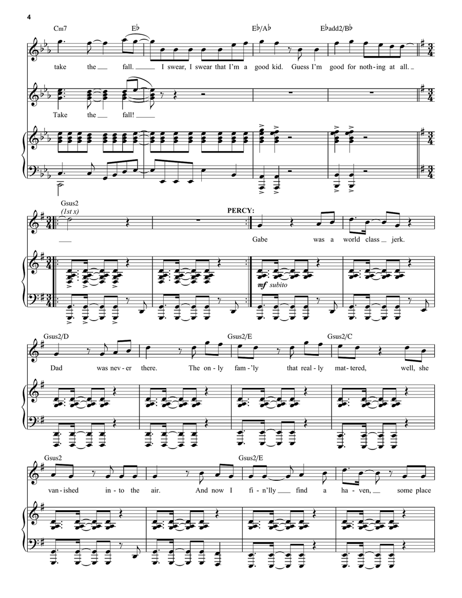 Good Kid (from The Lightning Thief: The Percy Jackson Musical) Voice scores gallery preview page 4