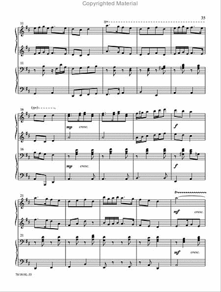 Christmas Light and Bright Piano Duet scores gallery preview page 3