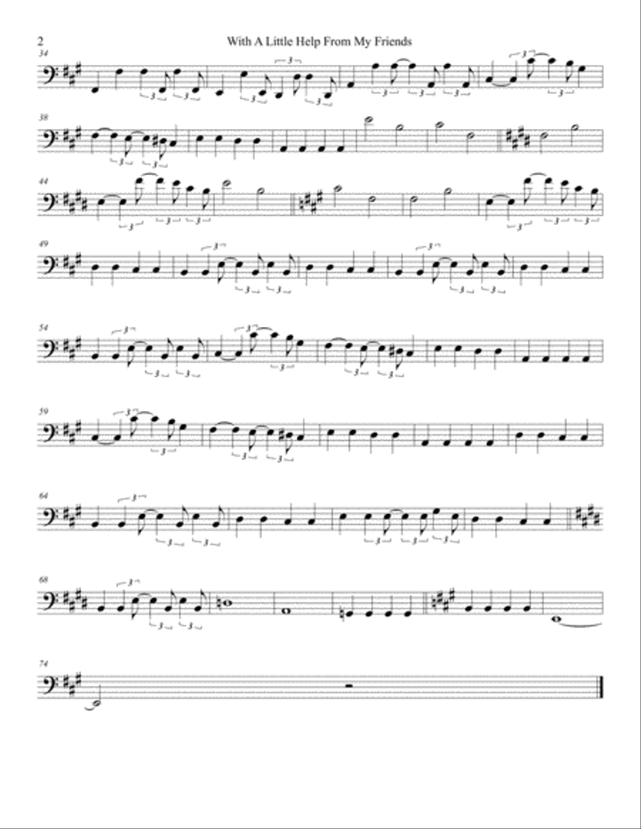With A Little Help From My Friends String Trio scores gallery preview page 2