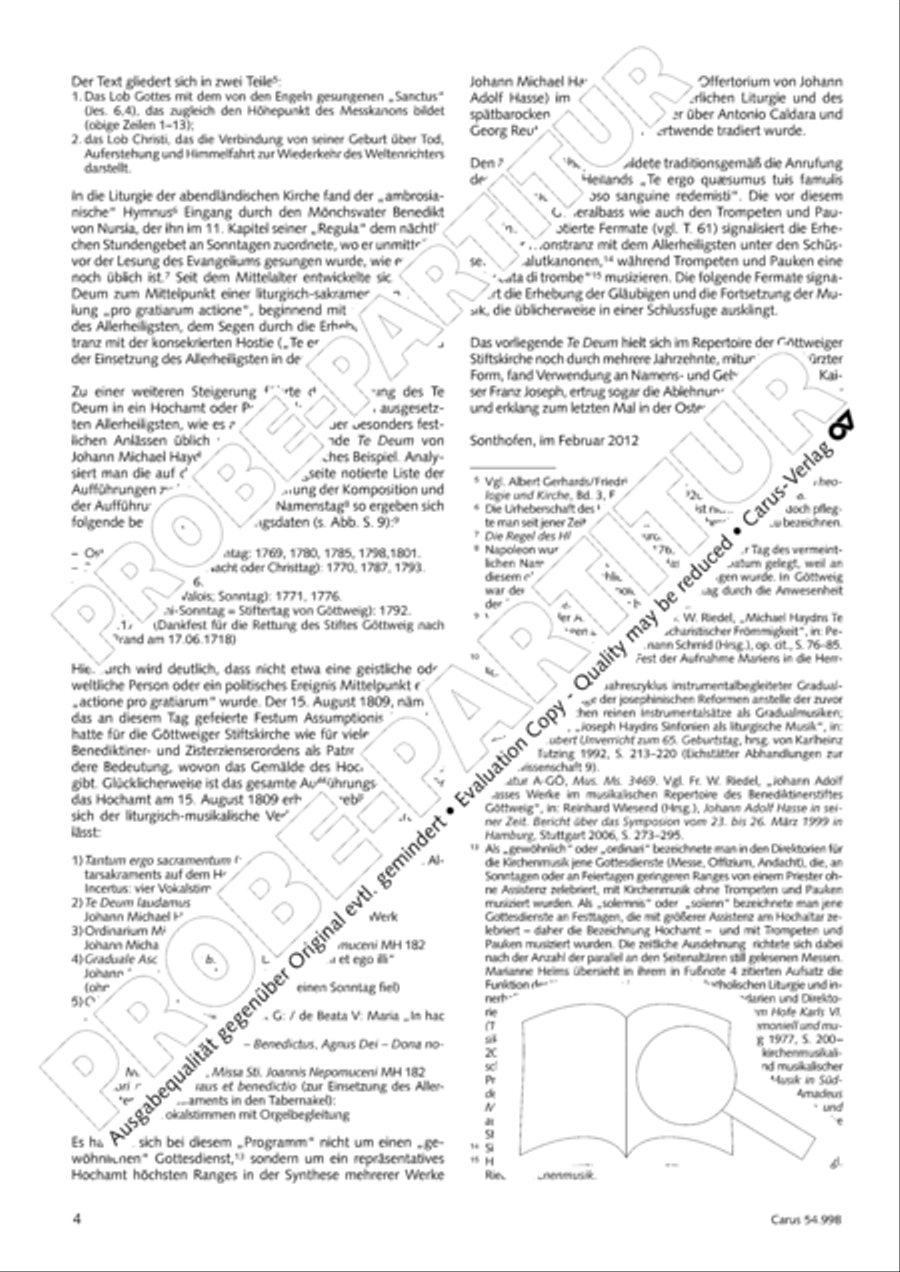 Te Deum in C 4-Part scores gallery preview page 5
