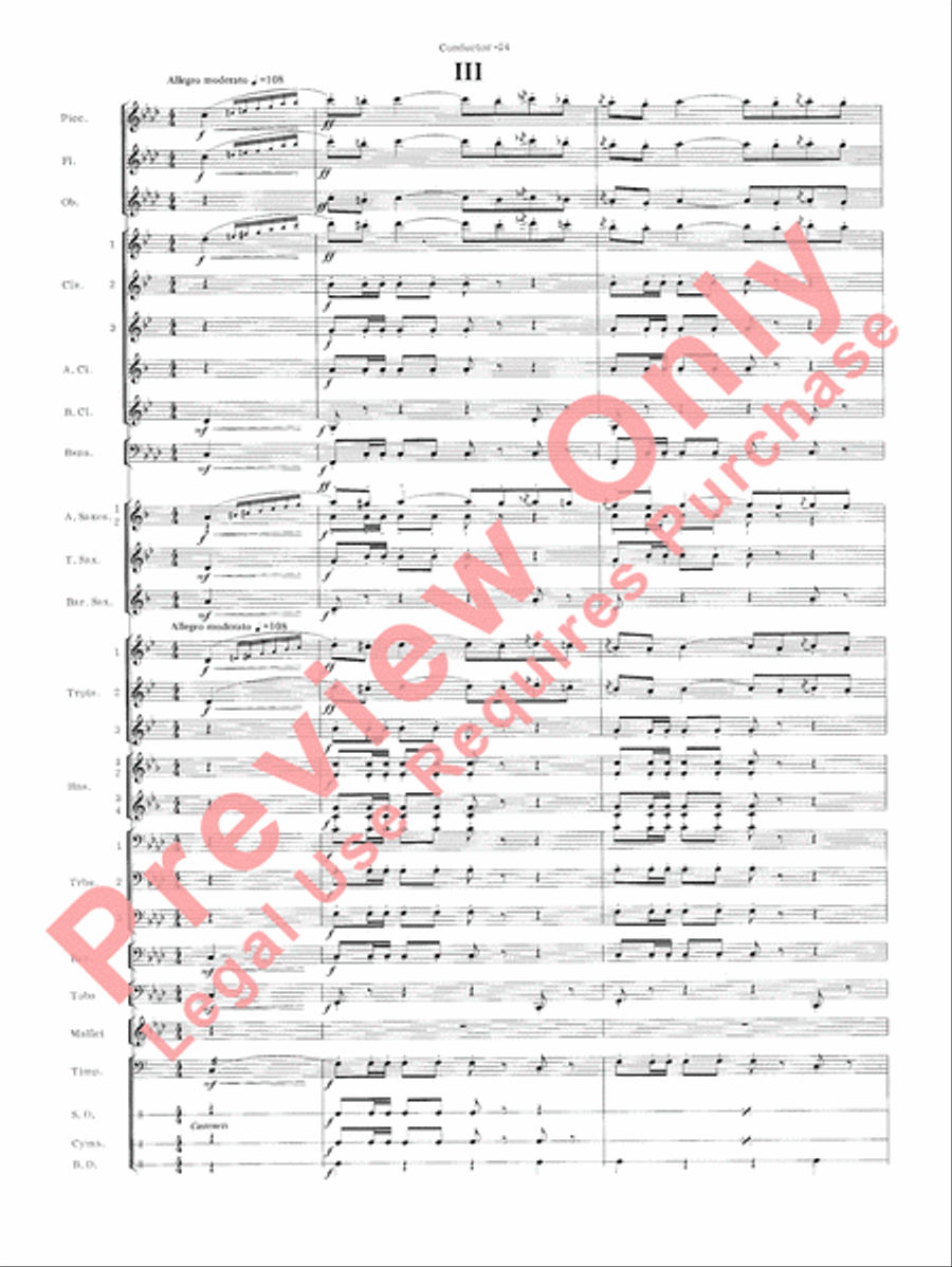 Carmen Suite Concert Band scores gallery preview page 26