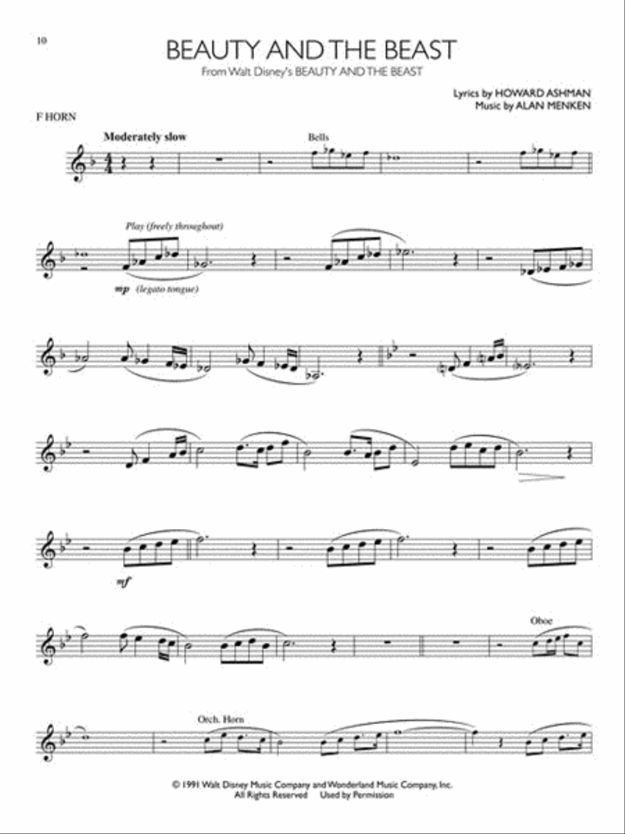 Disney Movie Hits for French Horn Collection / Songbook scores gallery preview page 4