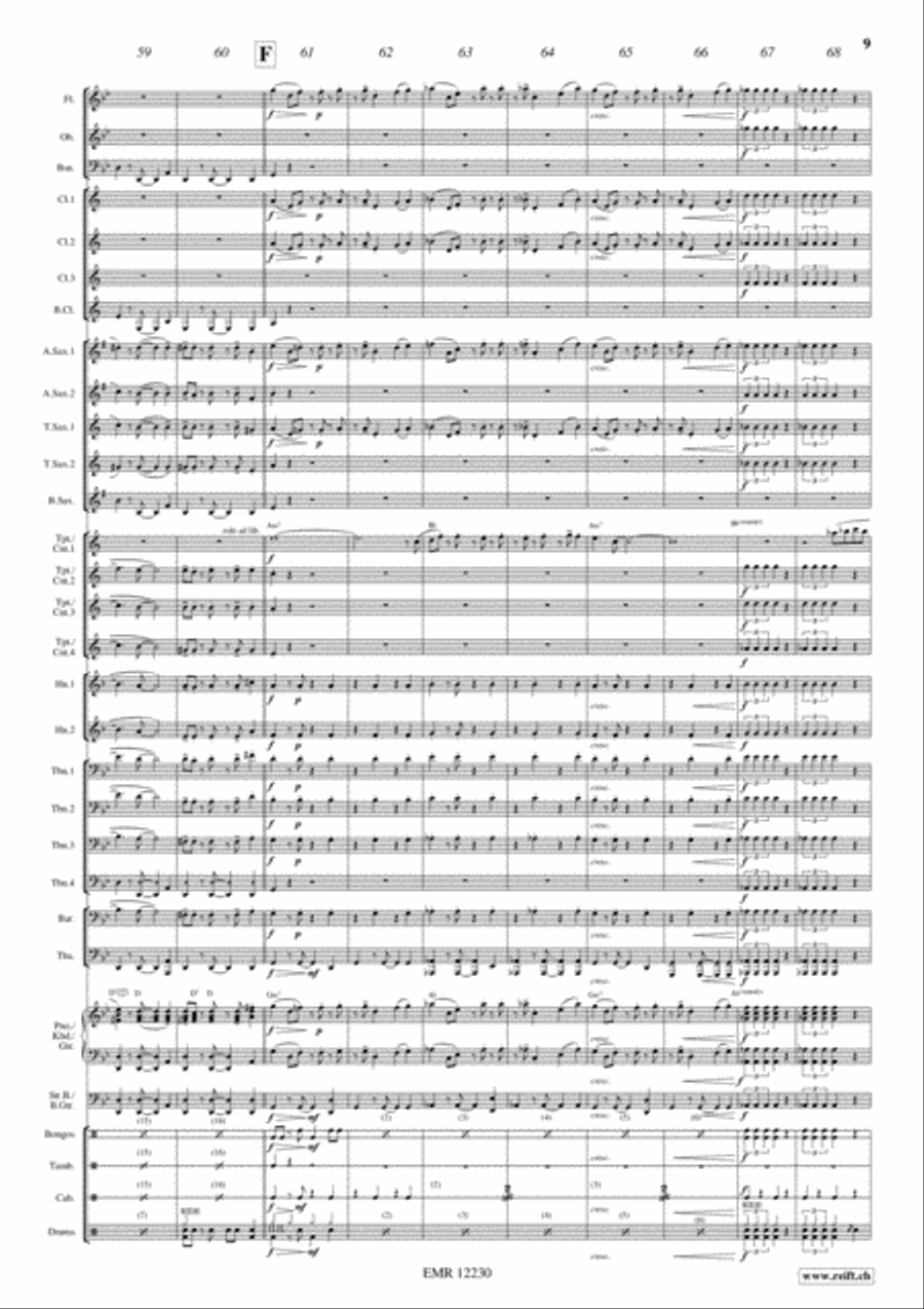 La Fiesta Se Calienta La Fiesta Se Calienta Concert Band scores gallery preview page 10