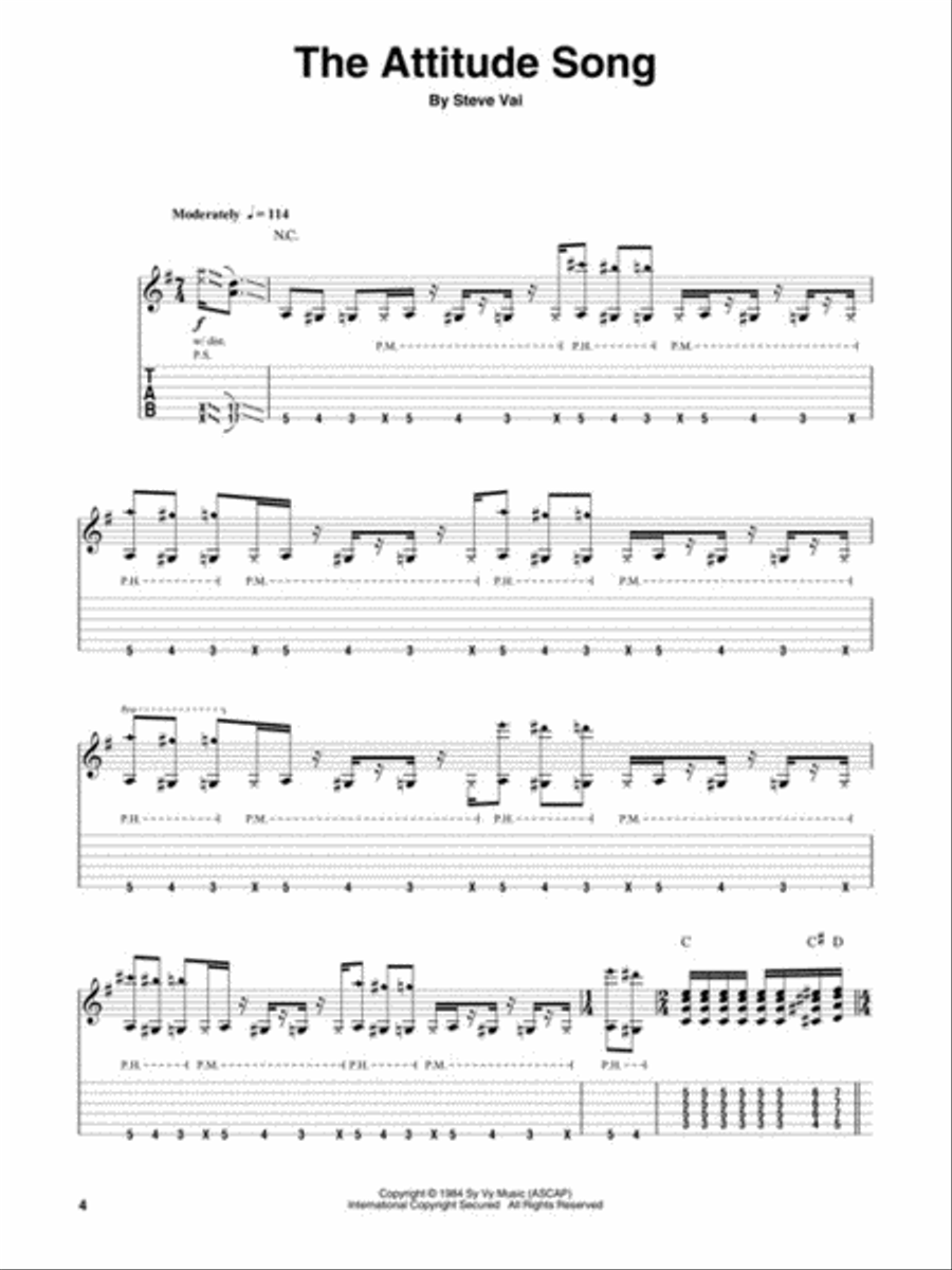 Steve Vai Guitar Tablature scores gallery preview page 3