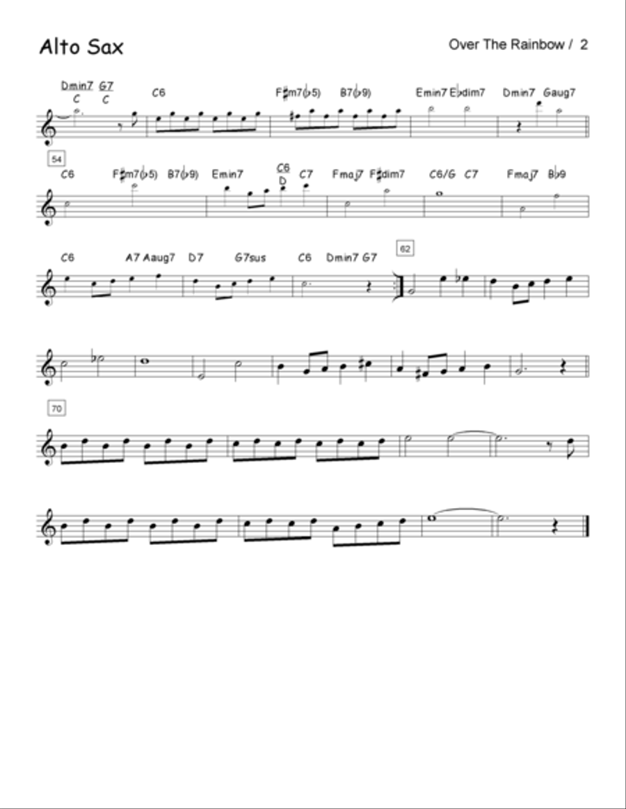 Over The Rainbow (from The Wizard Of Oz) Jazz Ensemble scores gallery preview page 3