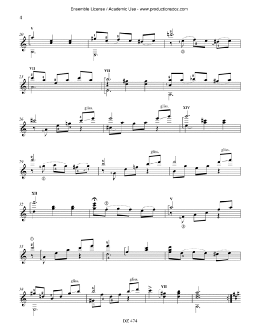 Une allée au bois, Comme une étoile Classical Guitar scores gallery preview page 4