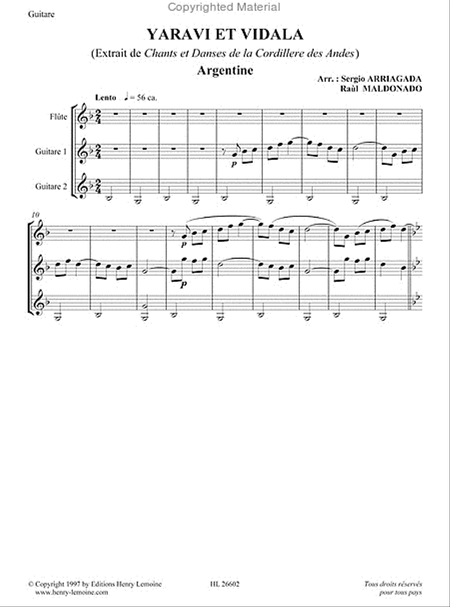 Chants Et Danses De La Cordillere Des Andes Flute scores gallery preview page 11