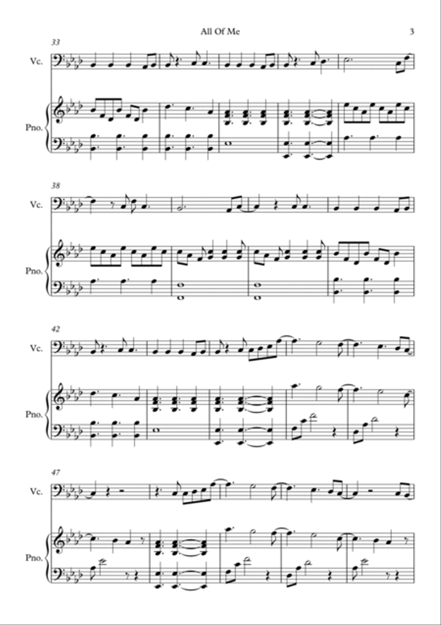All Of Me Piano scores gallery preview page 3