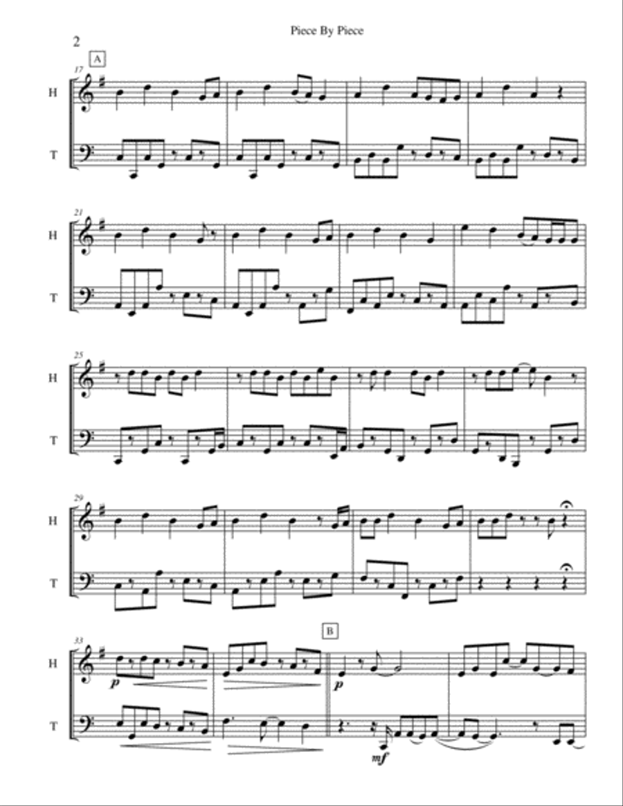 Piece By Piece Piece By Piece Brass Duet scores gallery preview page 2