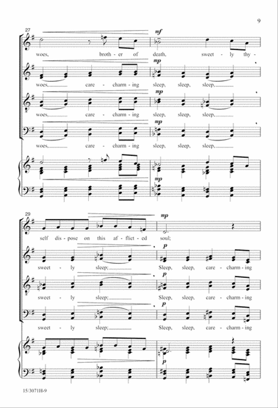 Care-charming Sleep Care-charming Sleep Divisi scores gallery preview page 9