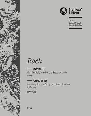 Book cover for Harpsichord Concerto in D minor BWV 1063